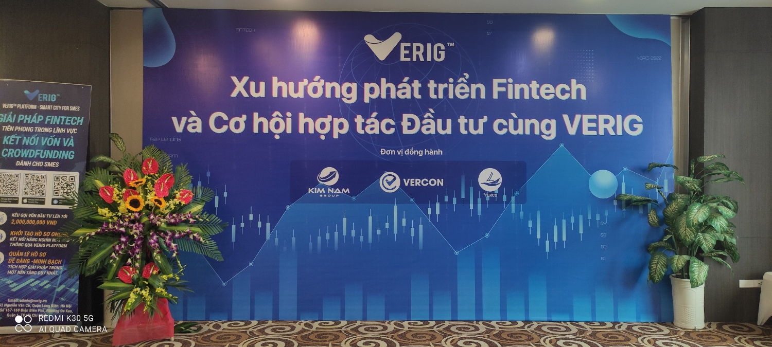 Công ty Cổ phần Verig Holding tổ chức thành công chương trình “XU HƯỚNG PHÁT TRIỂN FINTECH & CƠ HỘI HỢP TÁC CÙNG VERIG”